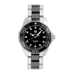 TAG HEUER AQUARACER BLACK DIAL DIAMOND WOMEN WATCH WAY131C.BA0913