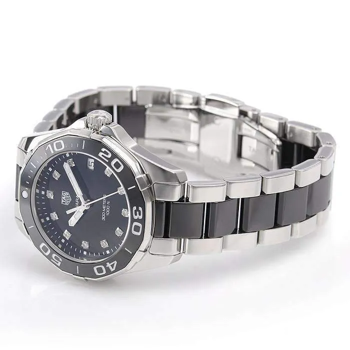 TAG HEUER AQUARACER BLACK DIAL DIAMOND WOMEN WATCH WAY131C.BA0913
