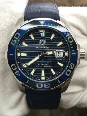 TAG Heuer Aquaracer Caliber 5 WAY201P.FT6178 Blue Dial Automatic Men's Watch