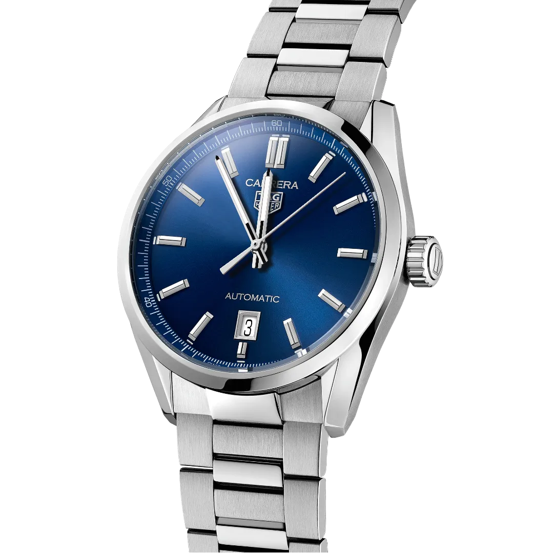 TAG Heuer Carrera Calibre 5 Automatic Men's Watch Blue Dial & Steel Watch, 39mm