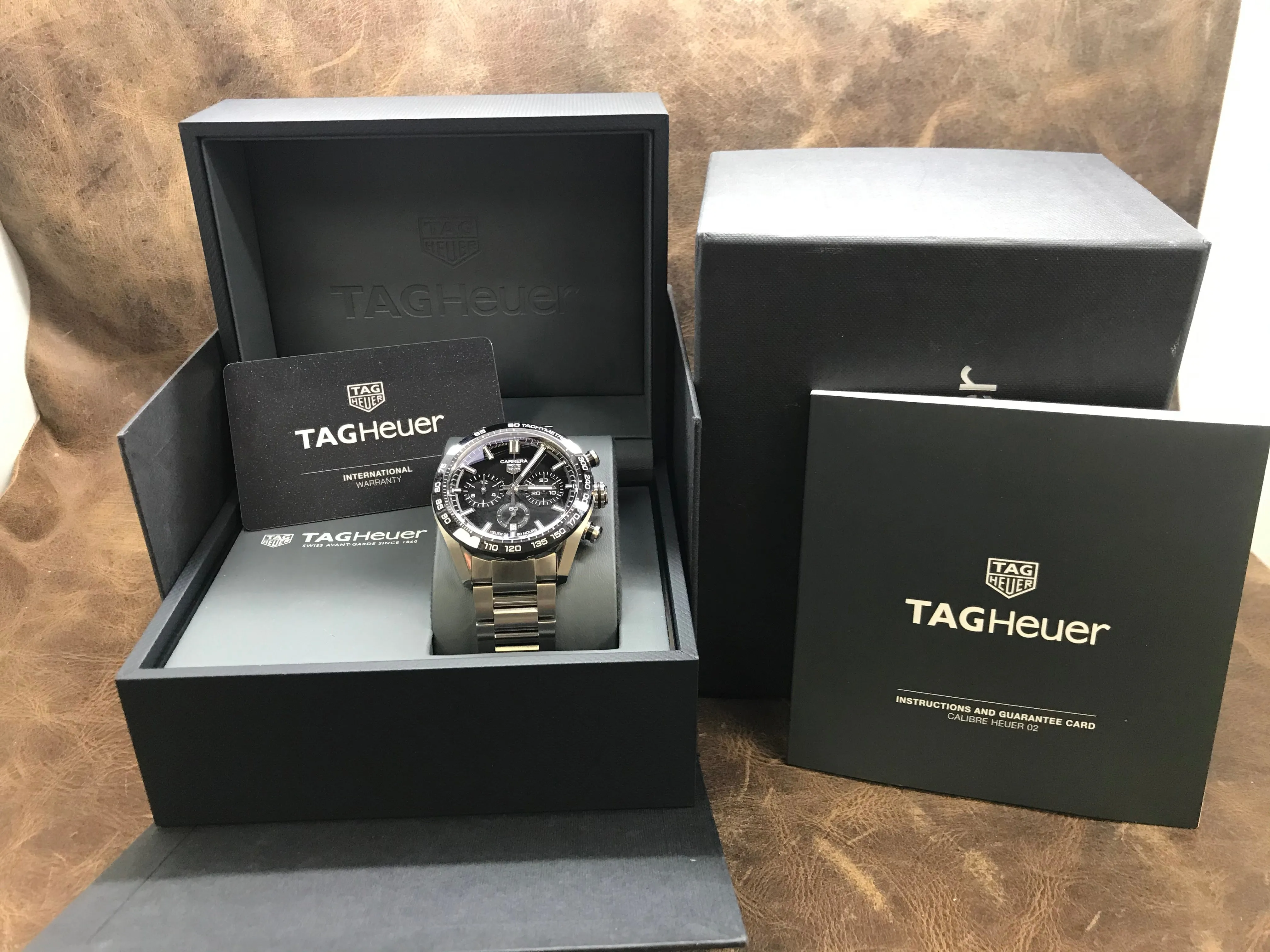 TAG Heuer Carrera Calibre HEUER 02 CBN2A1B Black Dial Automatic Men's Watch