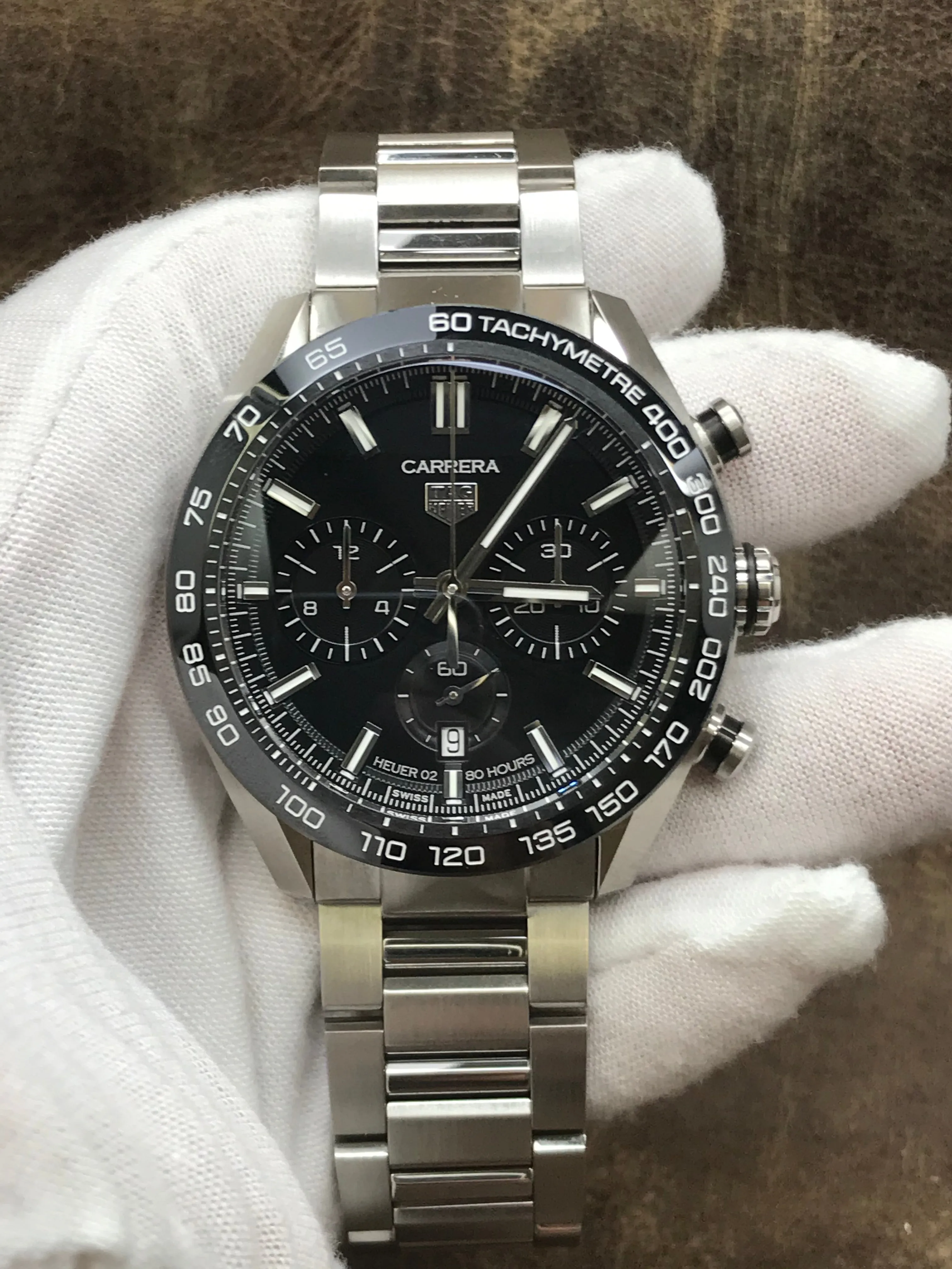 TAG Heuer Carrera Calibre HEUER 02 CBN2A1B Black Dial Automatic Men's Watch
