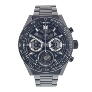 Tag Heuer Ceramic Tourbillon Skeleton Dial 45mm Automatic Men’s Watch CAR5A90