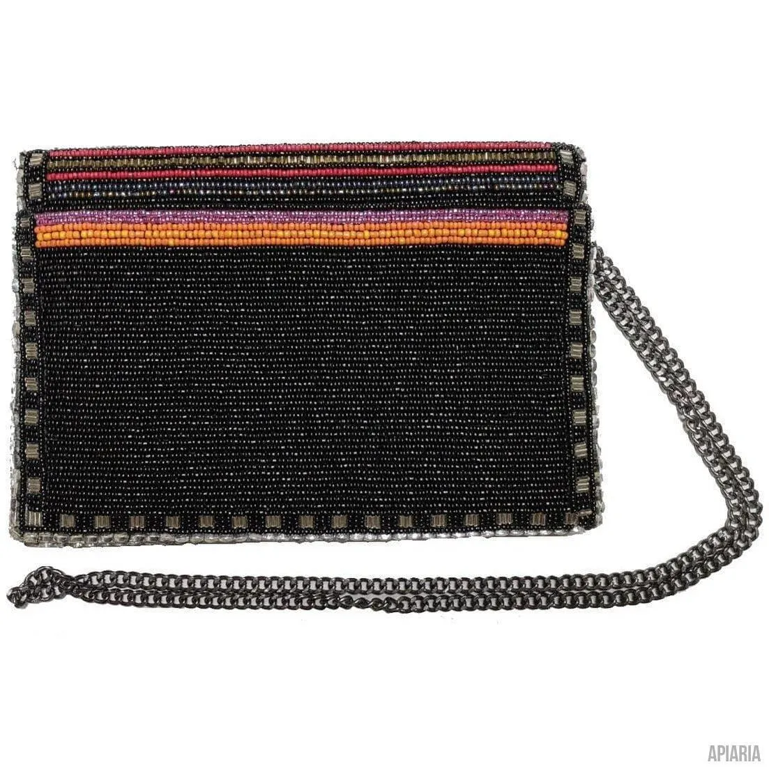 Technicolor Clutch by Mary Frances, Hand beaded and embroidered