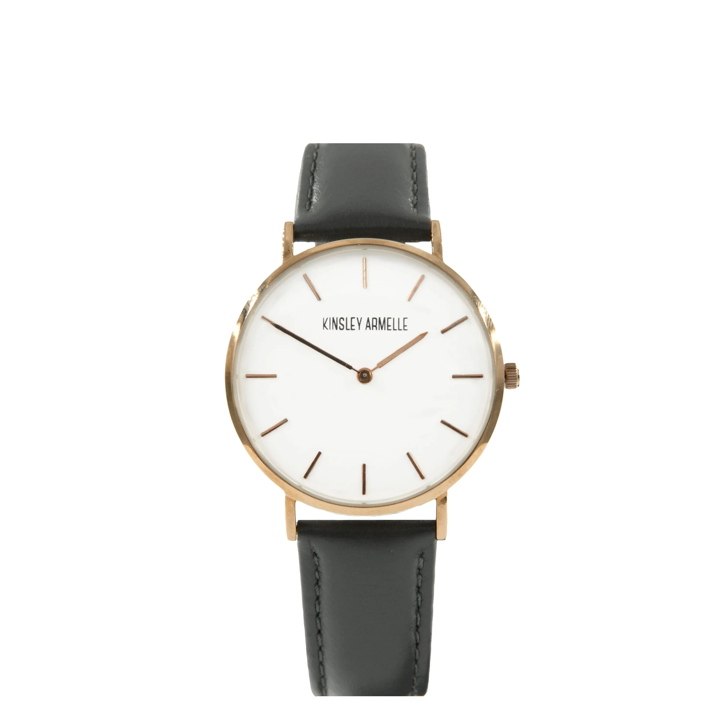 Tempus Collection - Rose Gold Ashen Gray Leather Watch