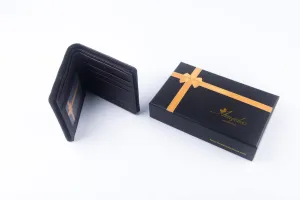 Textured Brown Genuine leather wallet for men – Slim Luxury Purse