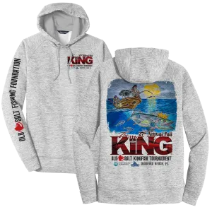 The KING - Fall 2020 - Long Sleeve - Fleece Tournament Hoodie - Grey Fleck
