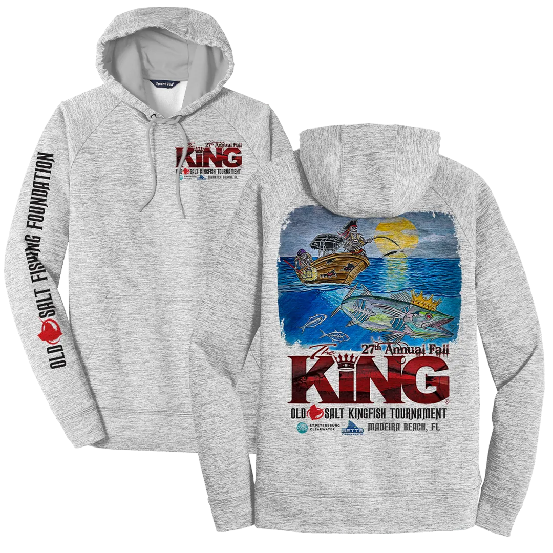 The KING - Fall 2020 - Long Sleeve - Fleece Tournament Hoodie - Grey Fleck