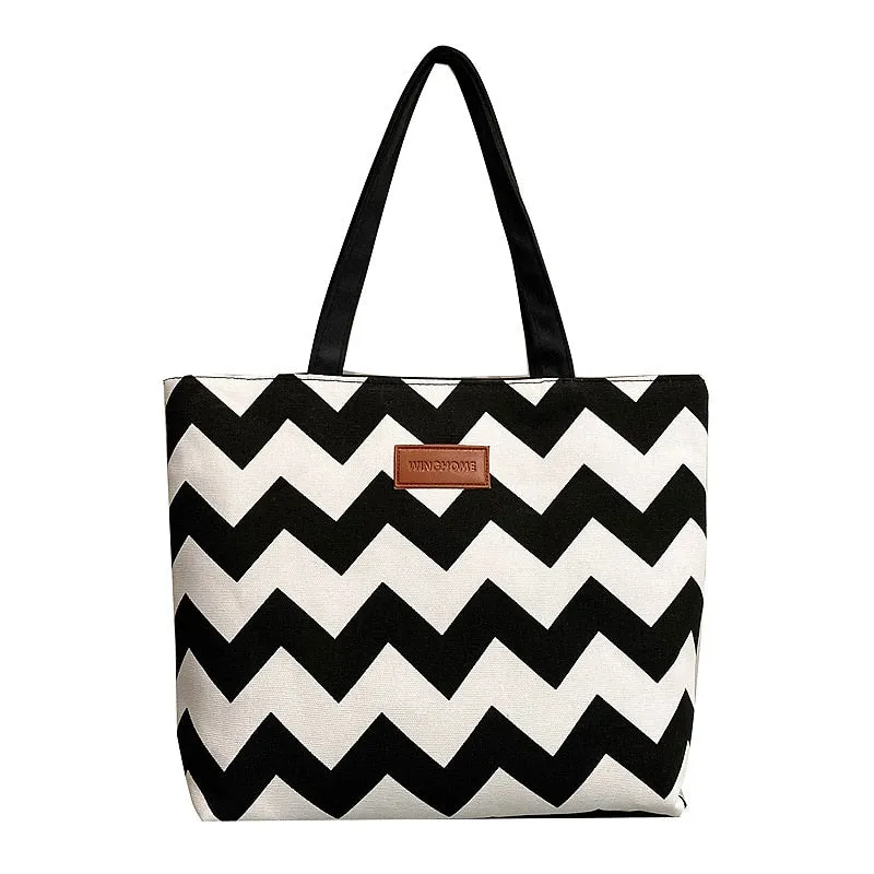 themeisles Fashion Folding Women Big Size Handbag Tote Ladies Casual Flower Printing Canvas Graffiti Shoulder Bag Beach Bolsa Feminina