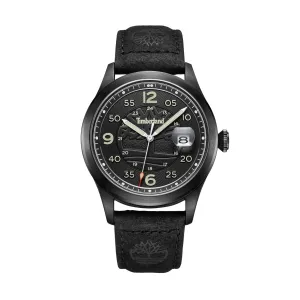Timberland Cornwall Black Dial Black leather strap Men's watch