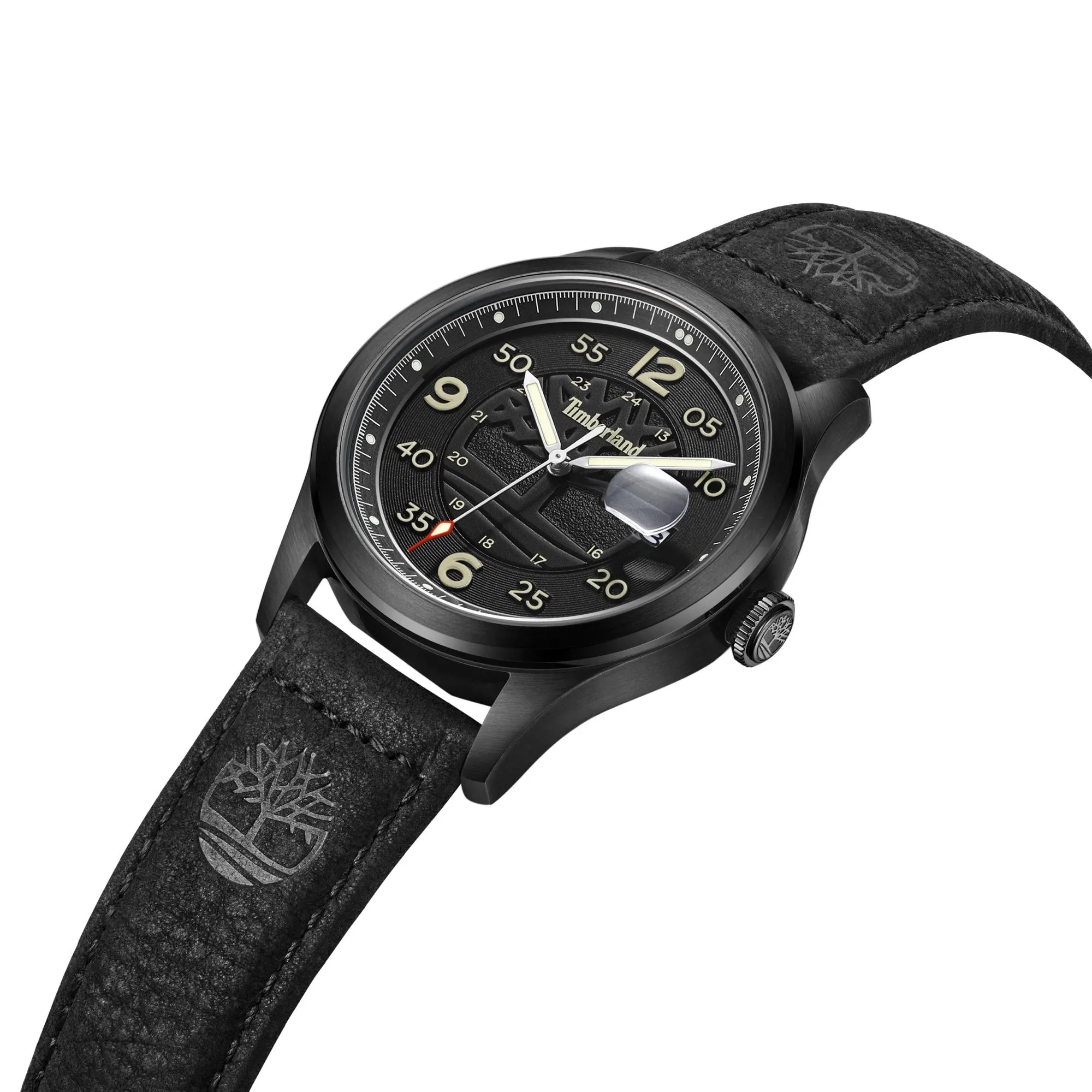 Timberland Cornwall Black Dial Black leather strap Men's watch
