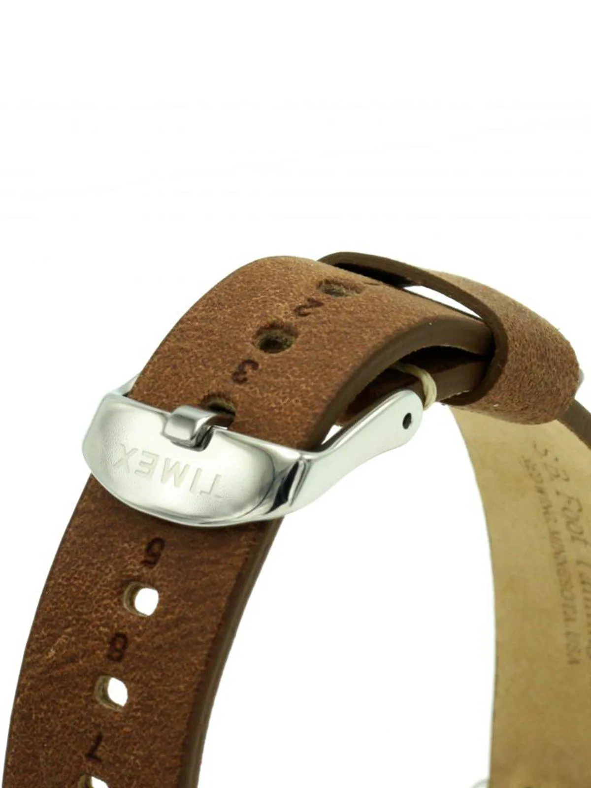 Timex Standard Chrono TW2T68900 41mm Silver Tone Brown Leather Strap