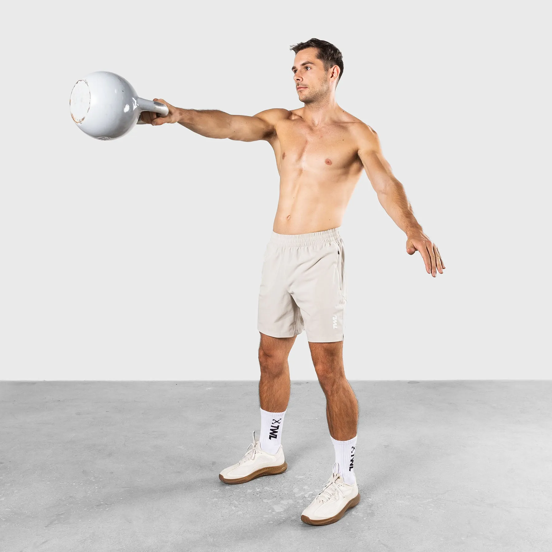 TWL - MEN'S REP SHORTS - LINEN/WHITE