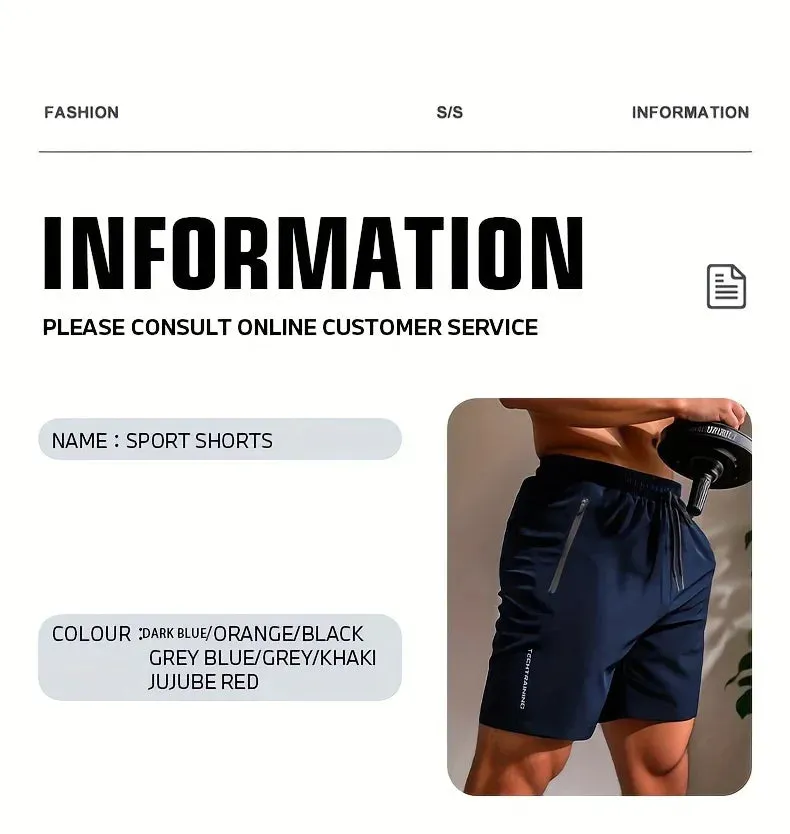 UETEEY Quick-Dry Gym Shorts for Men Fitness