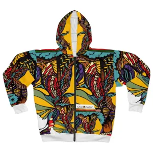 Unisex Zip Hoodie (Multi-Art2-WHT-AAF)