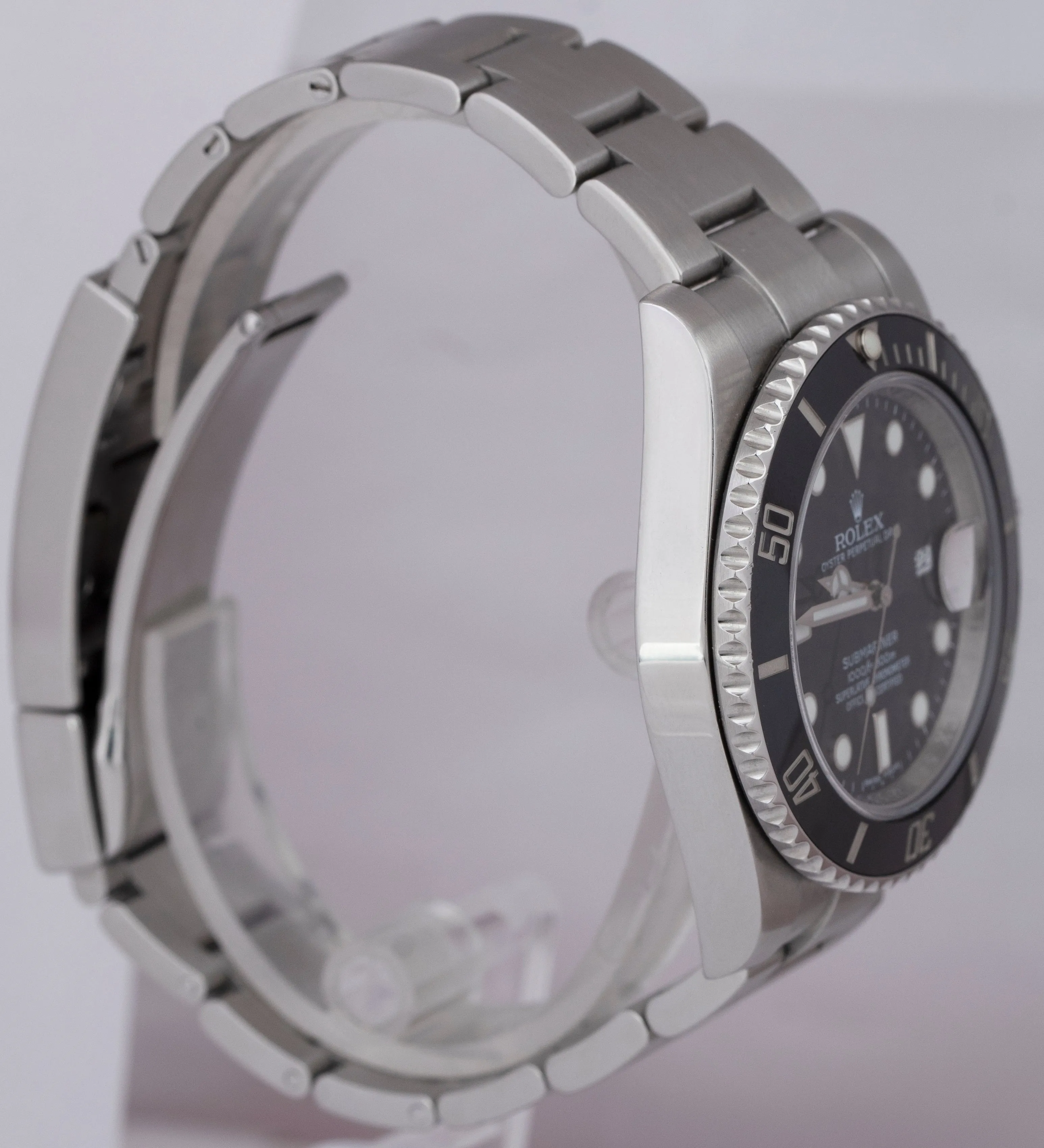 UNPOLISHED 2015 Rolex Submariner Date 40mm Black Ceramic 116610 LN Watch B P