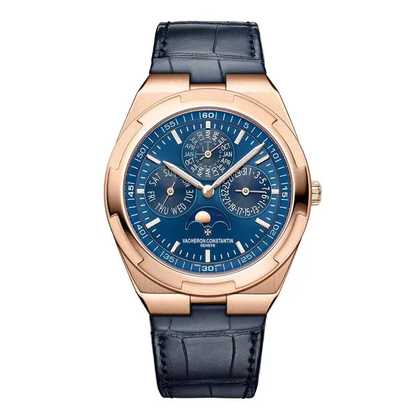 Vacheron Constantin Men's Perpetual Calendar Ultra Thin Pink Gold 41.5mm Blue Perpetual Calendar Dial Watch Reference #: 4300V/000R-B509