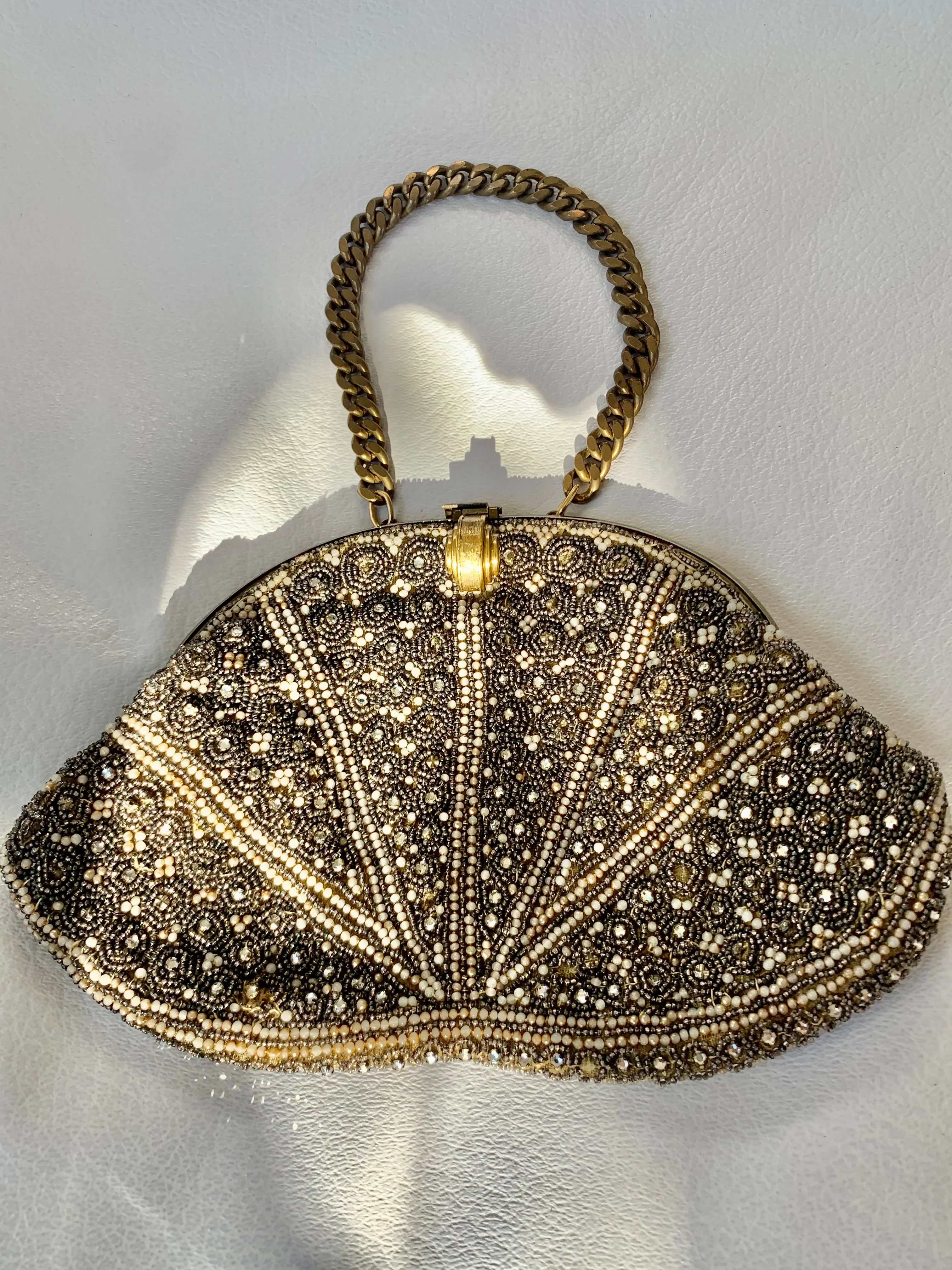 Vintage Mosaic Beaded Clutch
