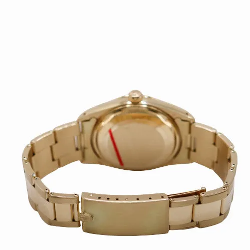 Vintage! Rolex Oyster Perpetual Date Yellow Gold 34mm Champagne Stick Dial Watch Reference #15037