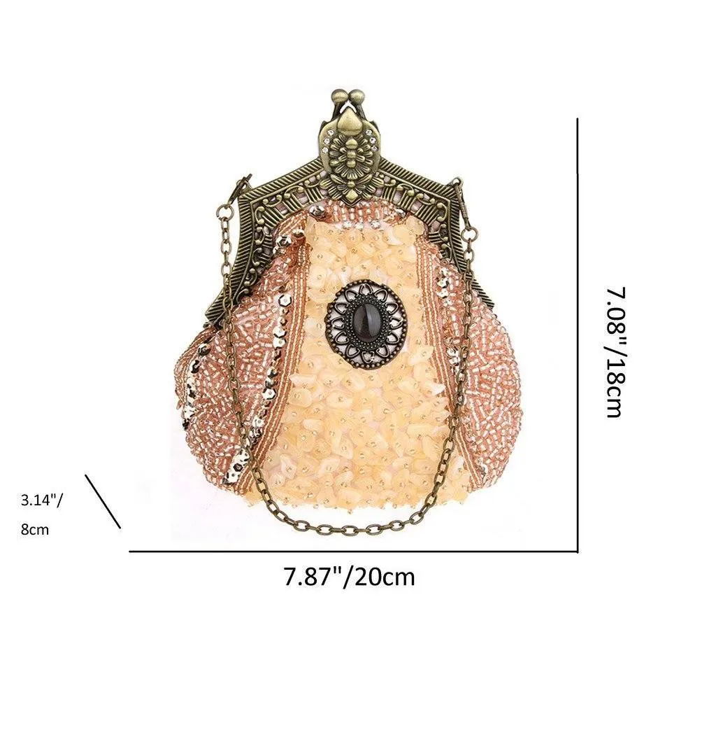 Vintage Style Fully Beaded Handmade Evening Handbag|JaosWish