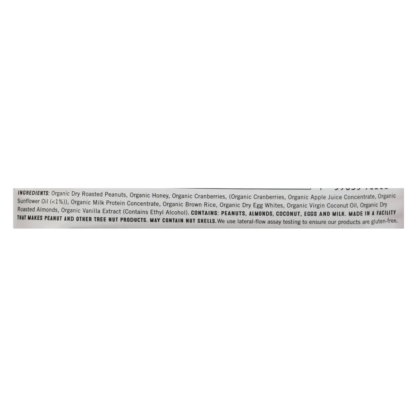 Wella Bar Cranberry Crunch Chilled Organic Protein Bar  - Case Of 8 - 1.9 Oz