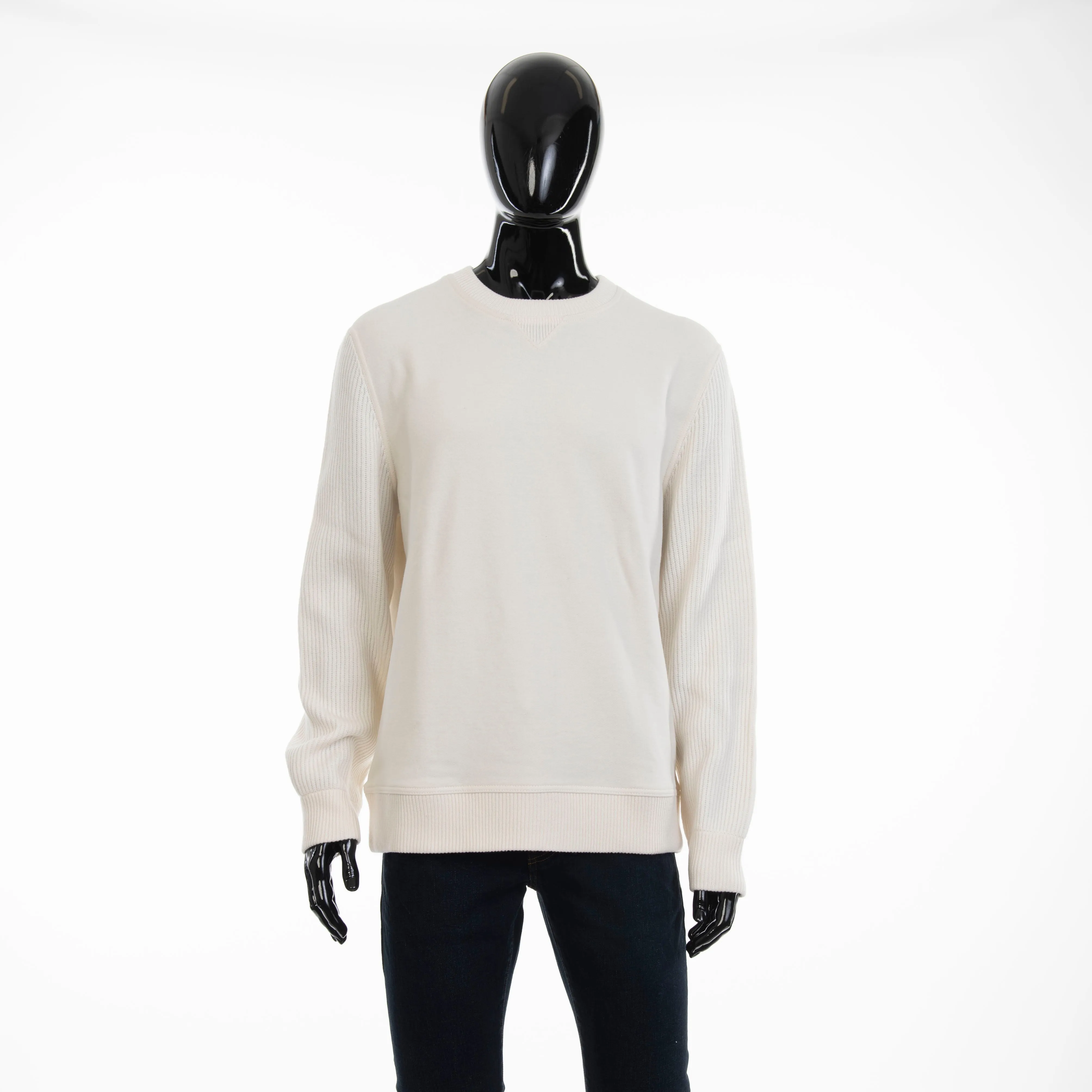 White Cashmere Sweatshirt-Style Cardigan With Hood