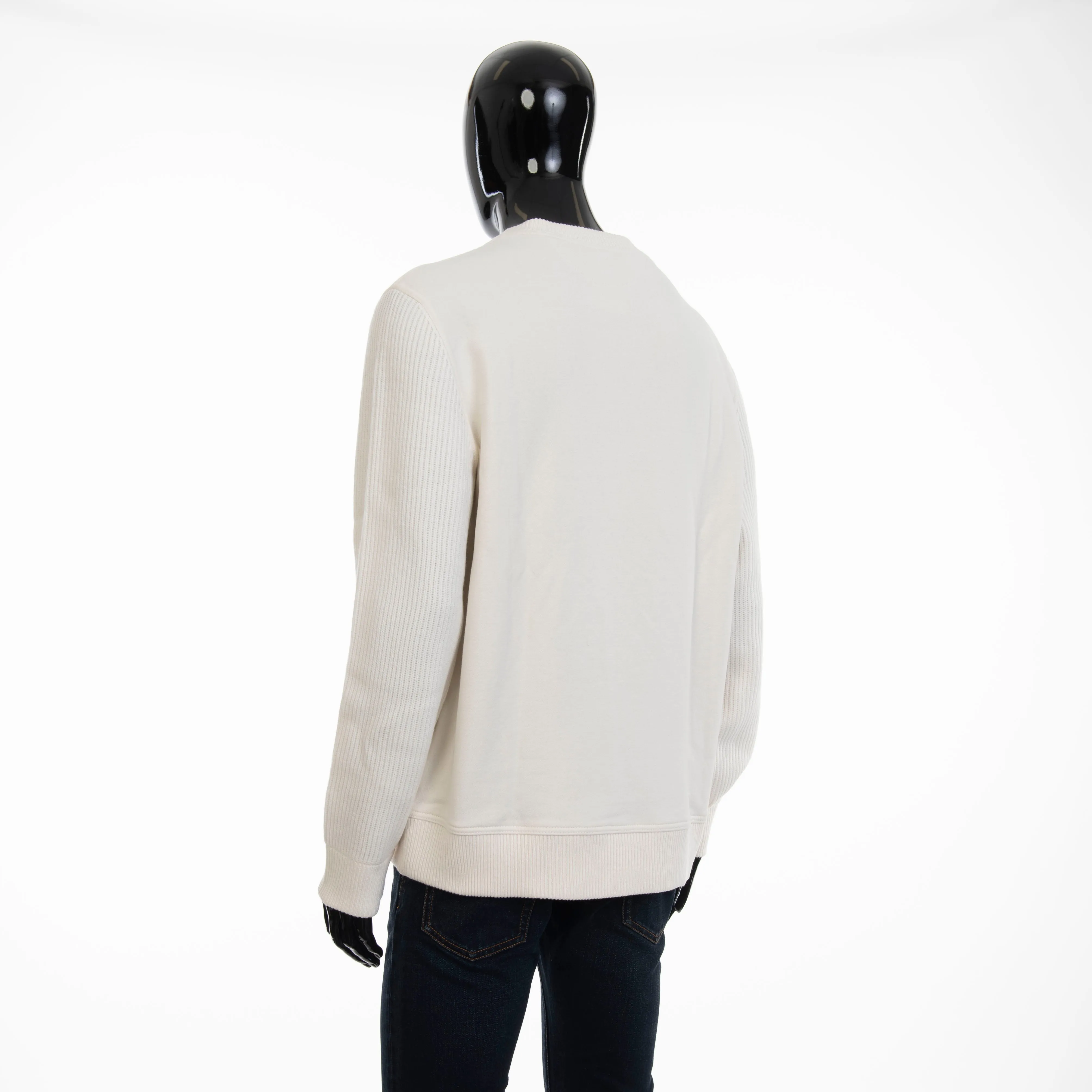 White Cashmere Sweatshirt-Style Cardigan With Hood