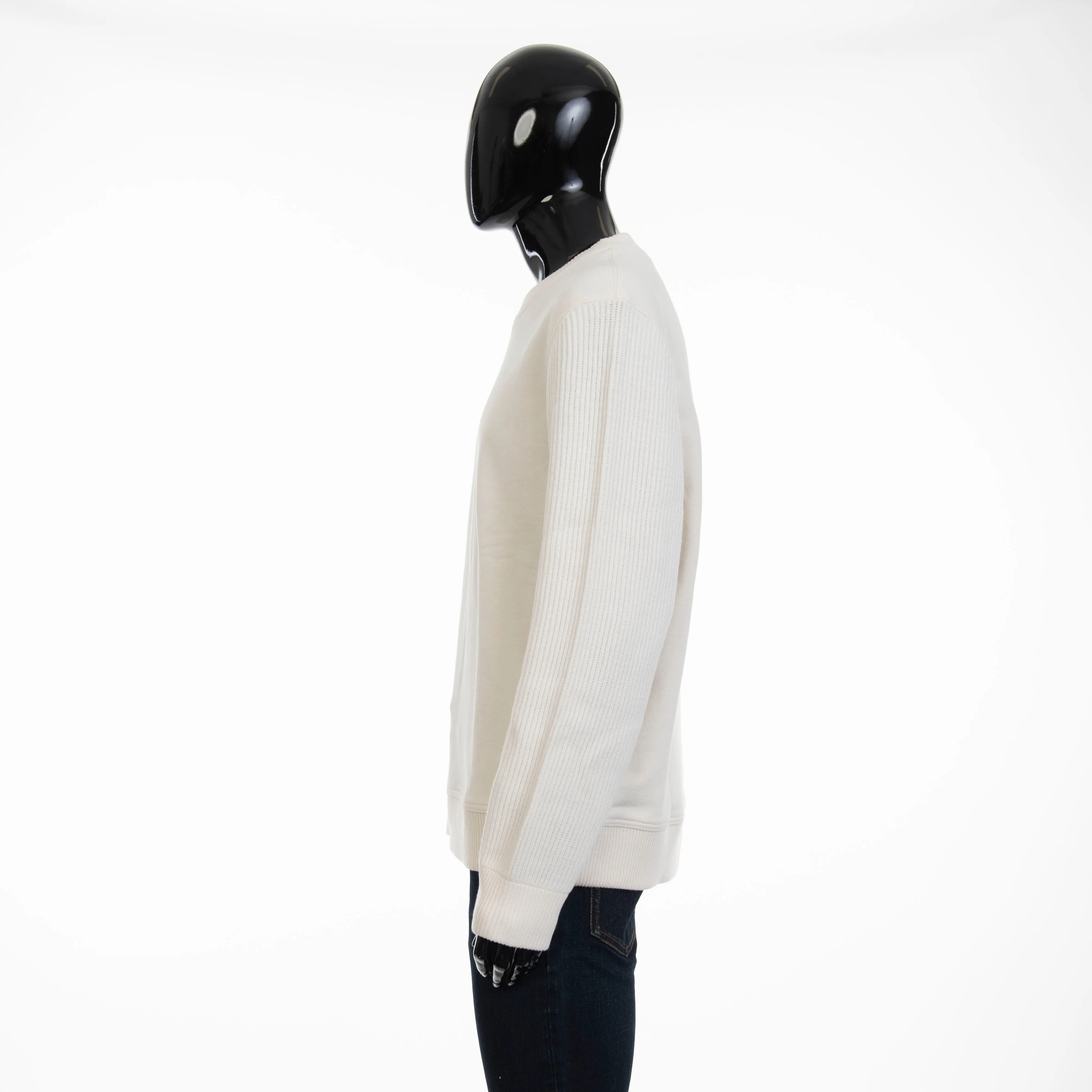 White Cashmere Sweatshirt-Style Cardigan With Hood