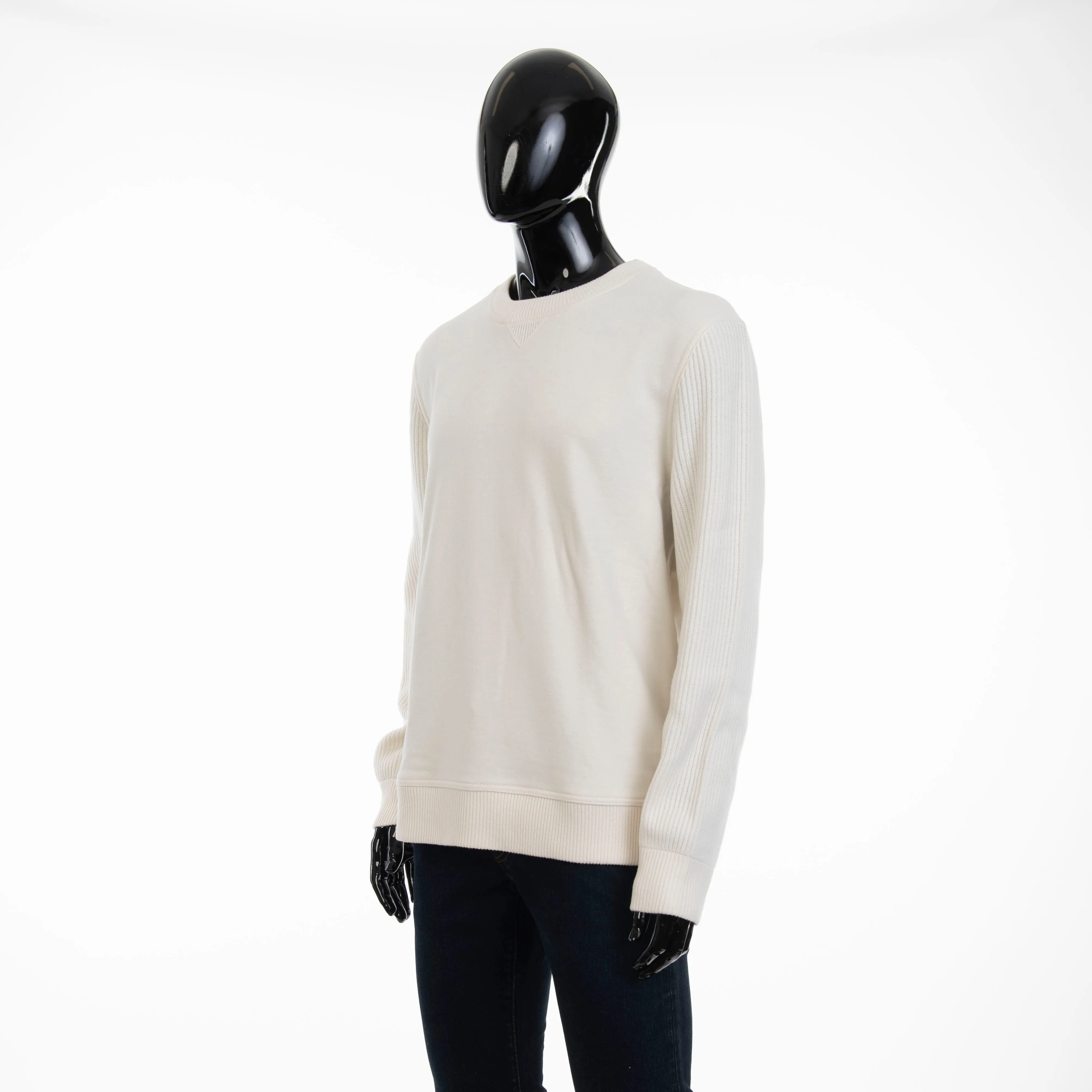 White Cashmere Sweatshirt-Style Cardigan With Hood
