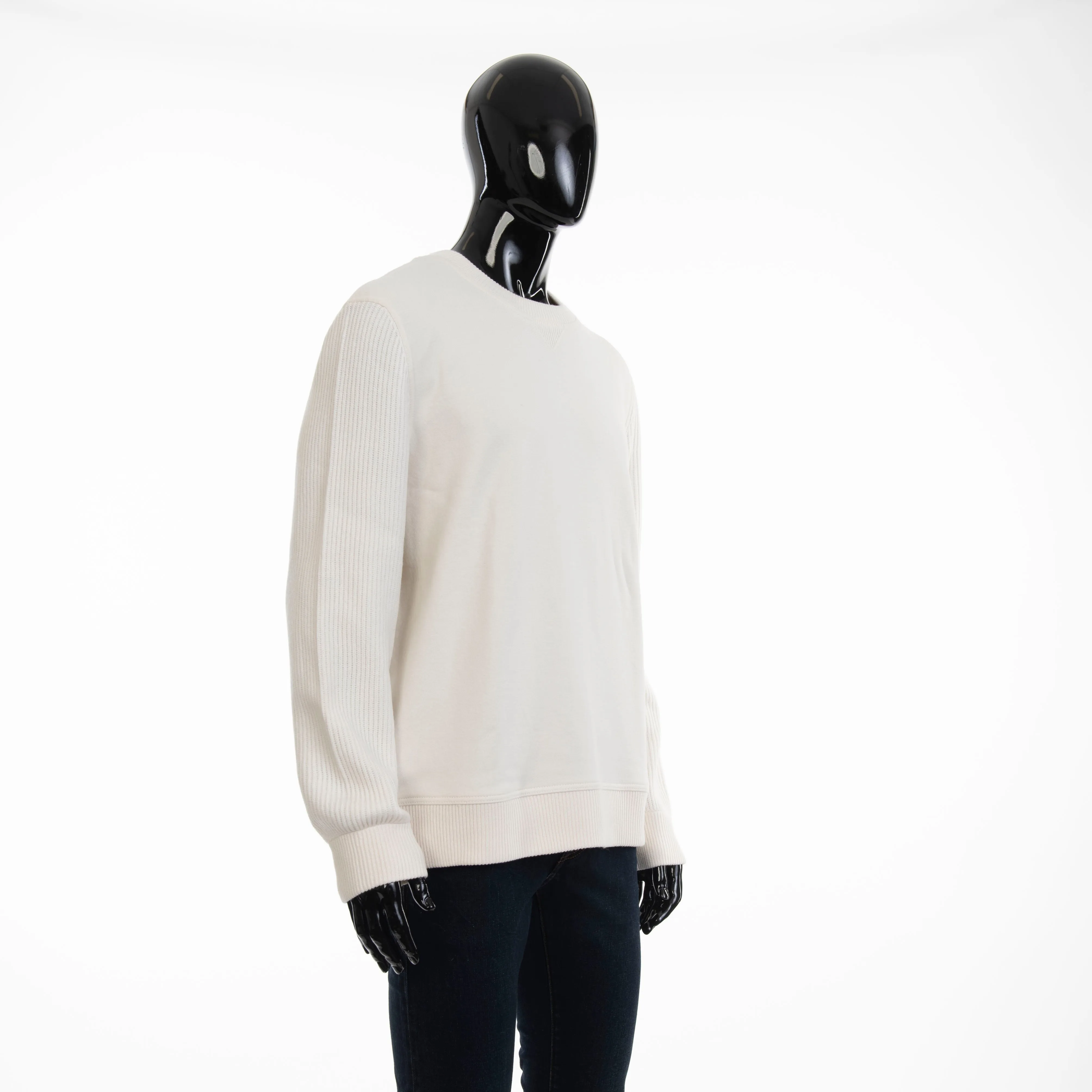 White Cashmere Sweatshirt-Style Cardigan With Hood