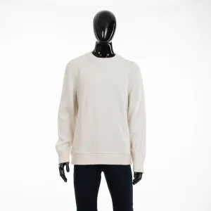 White Cashmere Sweatshirt-Style Cardigan With Hood