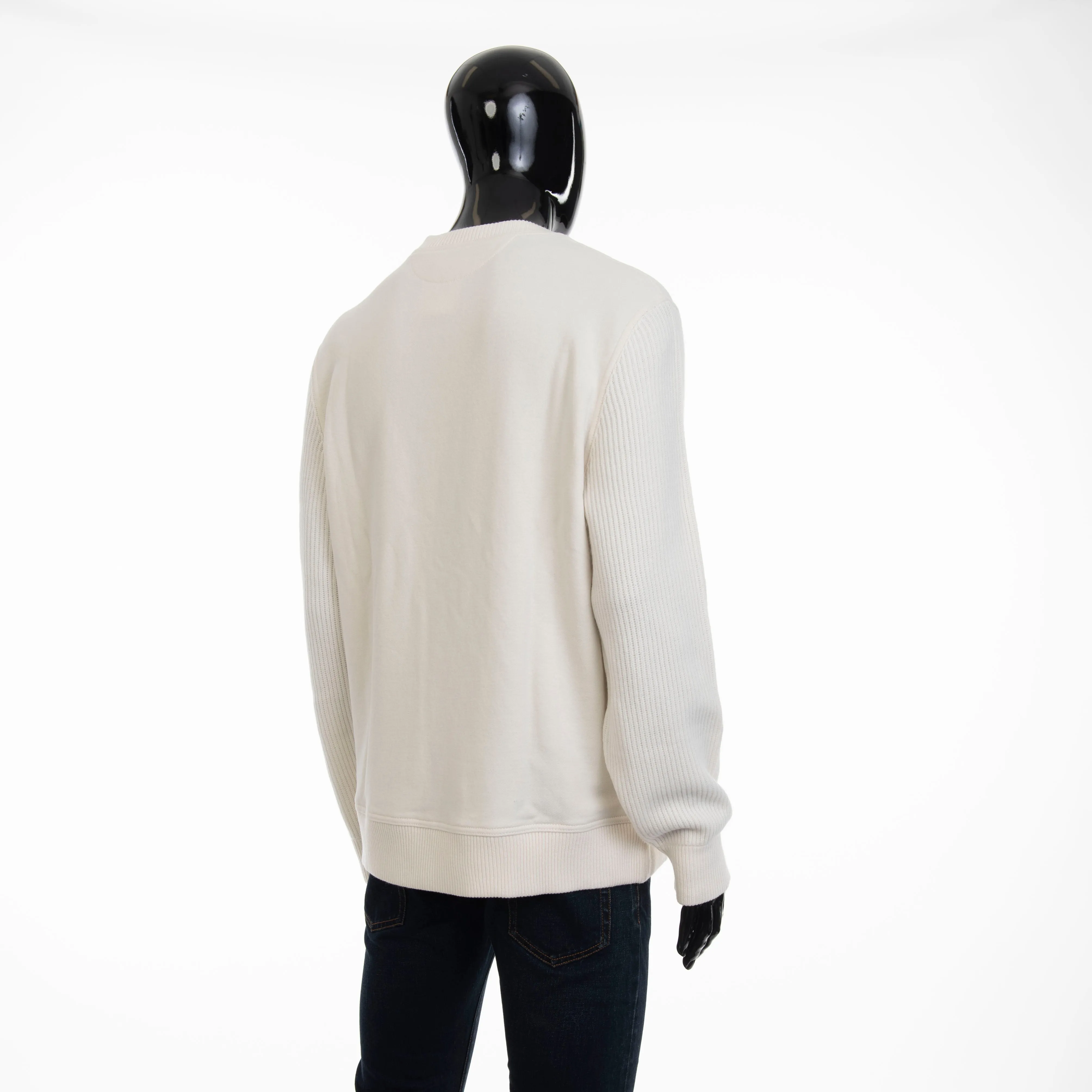 White Cashmere Sweatshirt-Style Cardigan With Hood