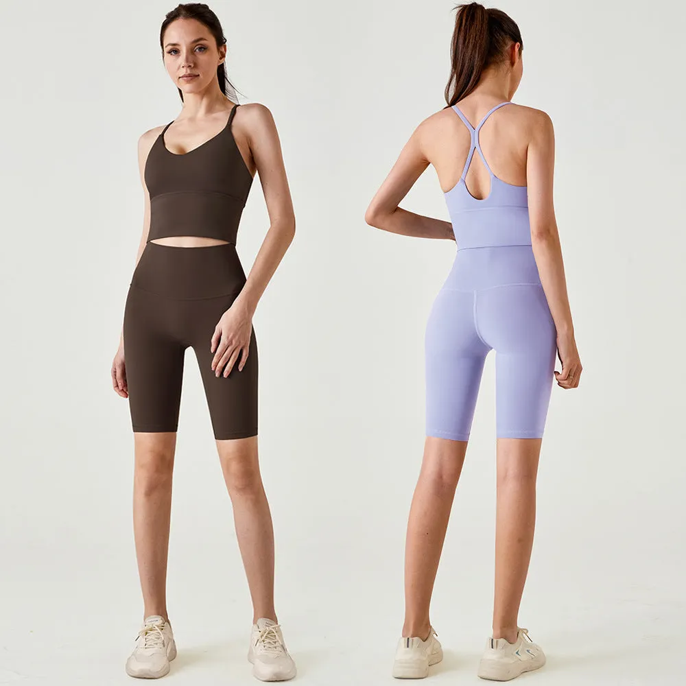 Wholesale High-Waisted Women's Quick Dry Yoga Shorts