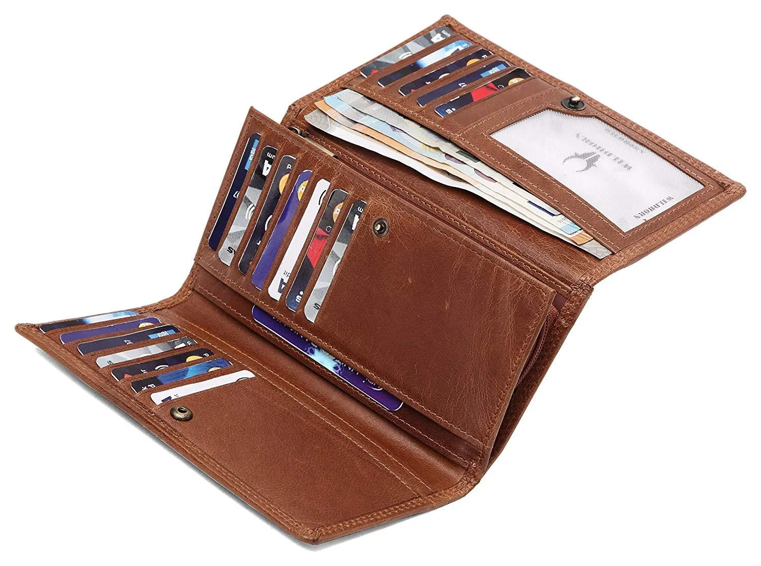 WildHorn®Women's Leather Wallet and Pen Combo Set