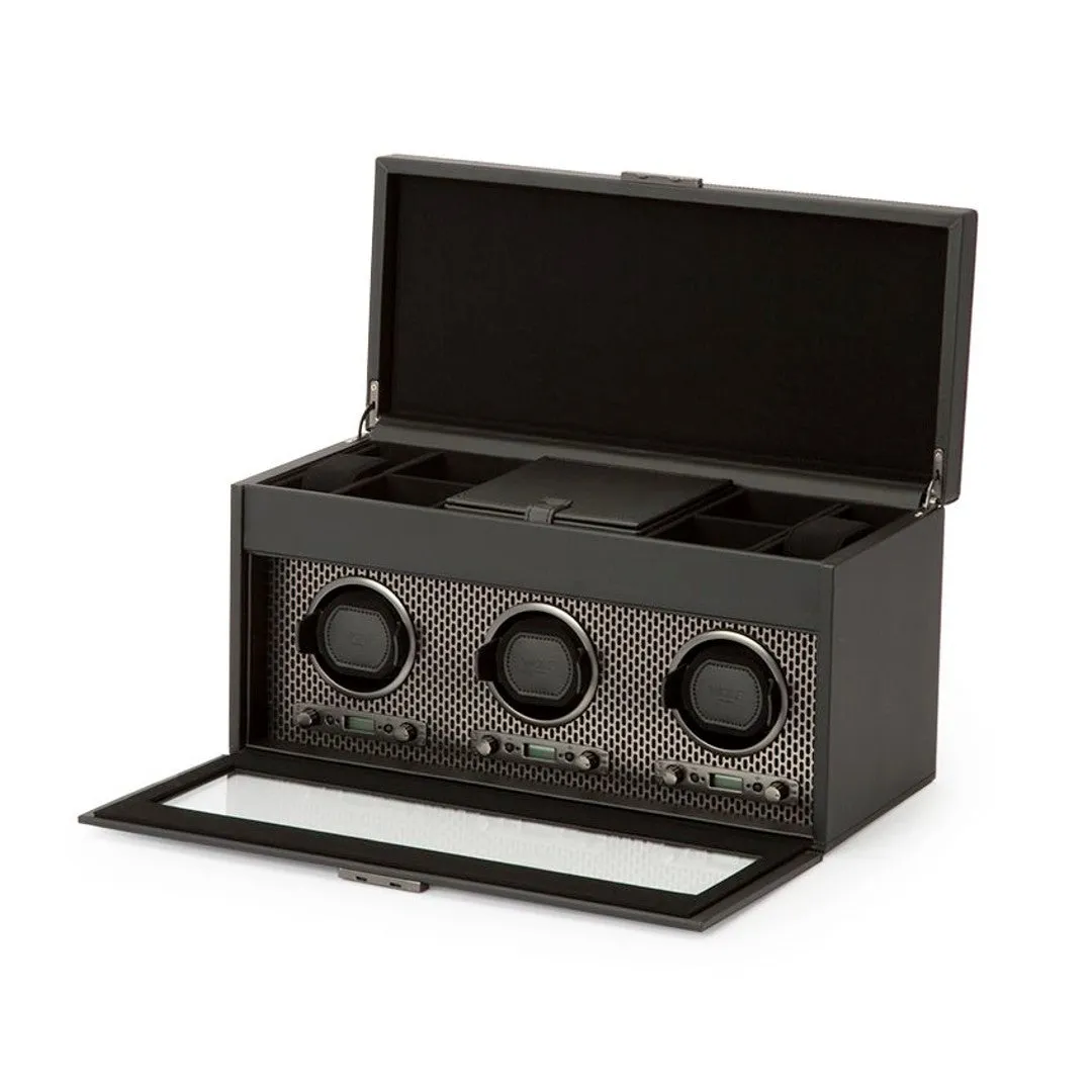 WOLF AXIS Triple Watch Winder with Storage