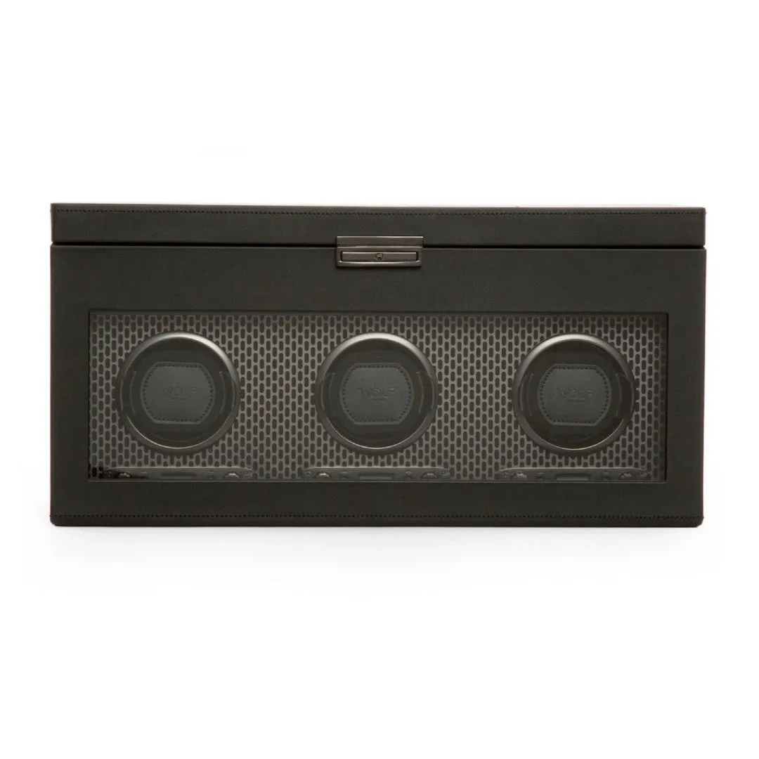WOLF AXIS Triple Watch Winder with Storage