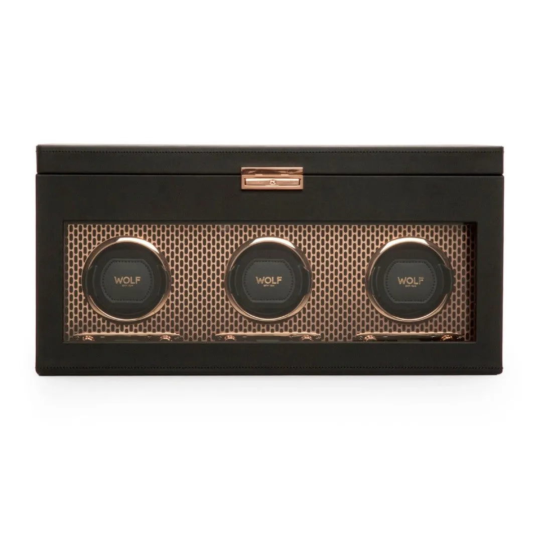 WOLF AXIS Triple Watch Winder with Storage