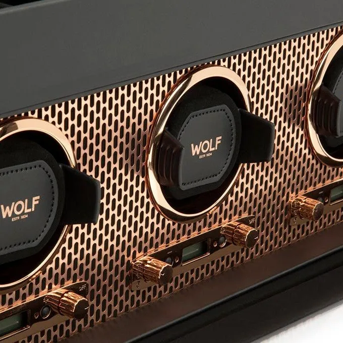 WOLF AXIS Triple Watch Winder with Storage
