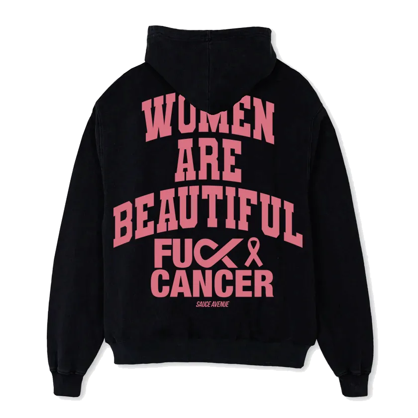 Women Are Beautiful F Cancer (PPK) | Heavyweight Black Hoodie