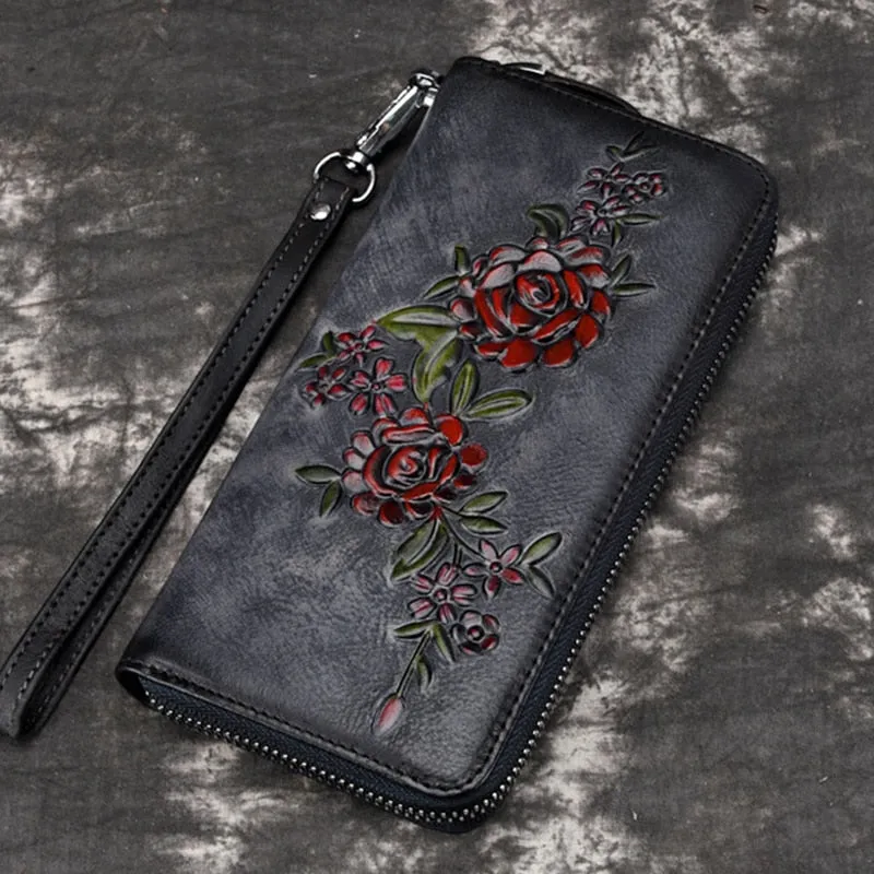 Women Natural Skin Long Wallet