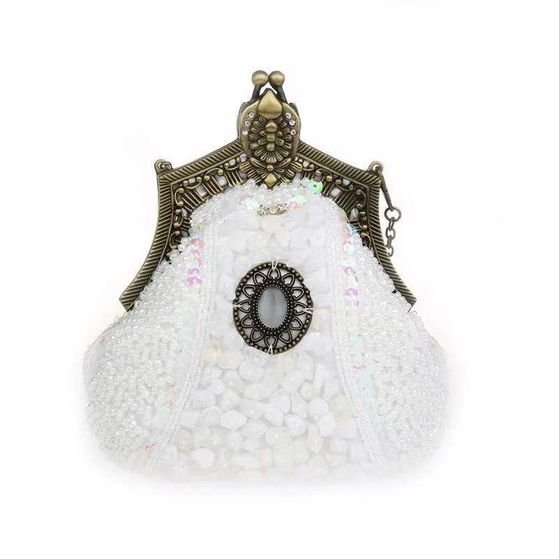 Women's Antique Beaded Party Clutch Vintage Purse|JaosWish