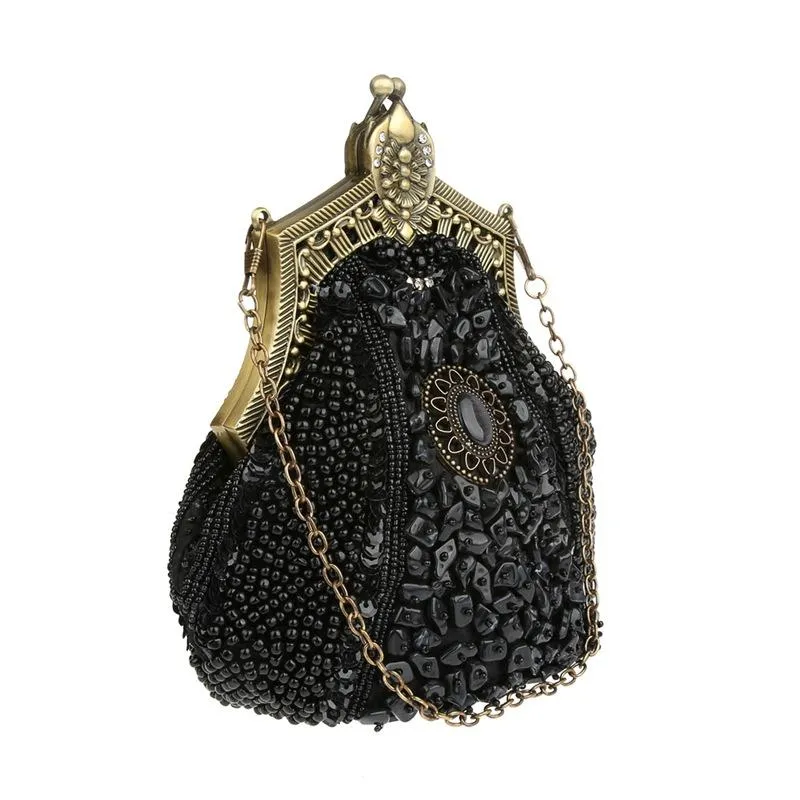 Women's Antique Beaded Party Clutch Vintage Purse|JaosWish