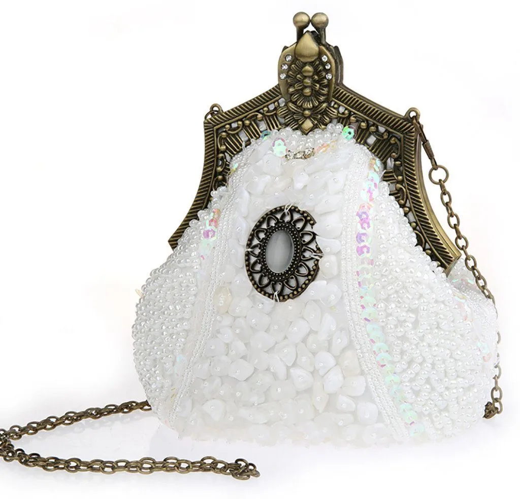 Women's Antique Beaded Party Clutch Vintage Purse|JaosWish