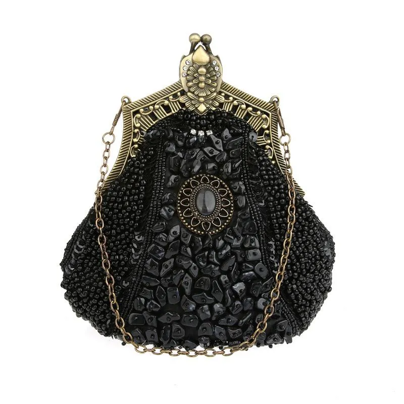 Women's Antique Beaded Party Clutch Vintage Purse|JaosWish