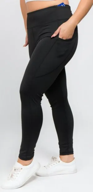 Women's High Waist Tech Pocket Workout Leggings PLUS