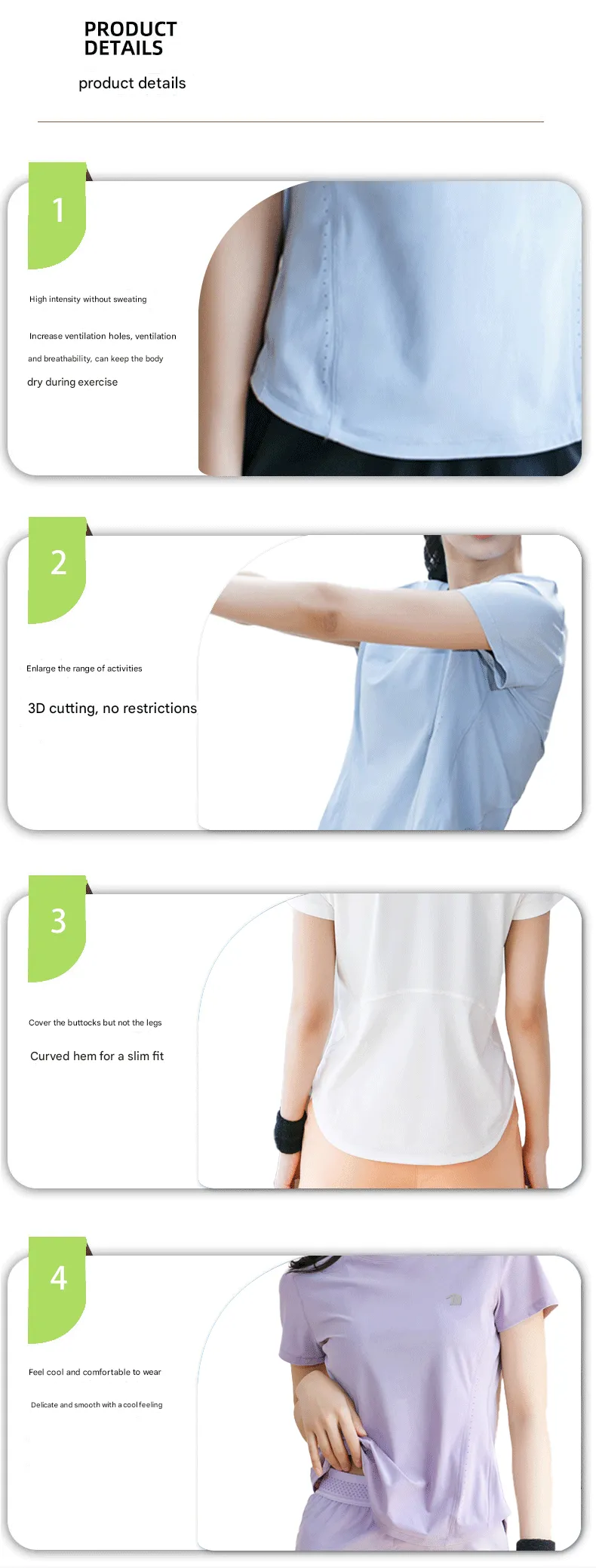 Women's Quick-drying Slim Fit Yoga T-shirts