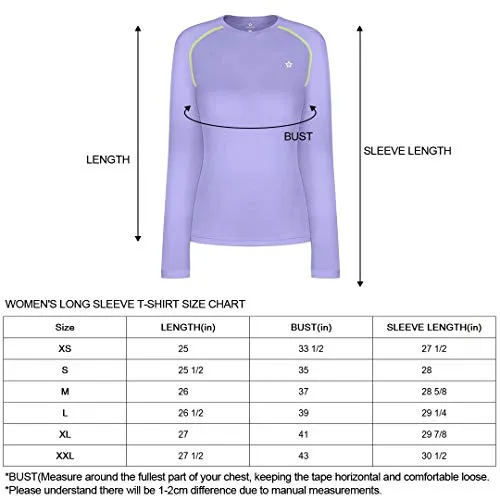 Women's UPF 50  Long Sleeve UV Sun Protection T-Shirt Quick Dry Lightweight Rashguard Outdoor Fishing Running Purple