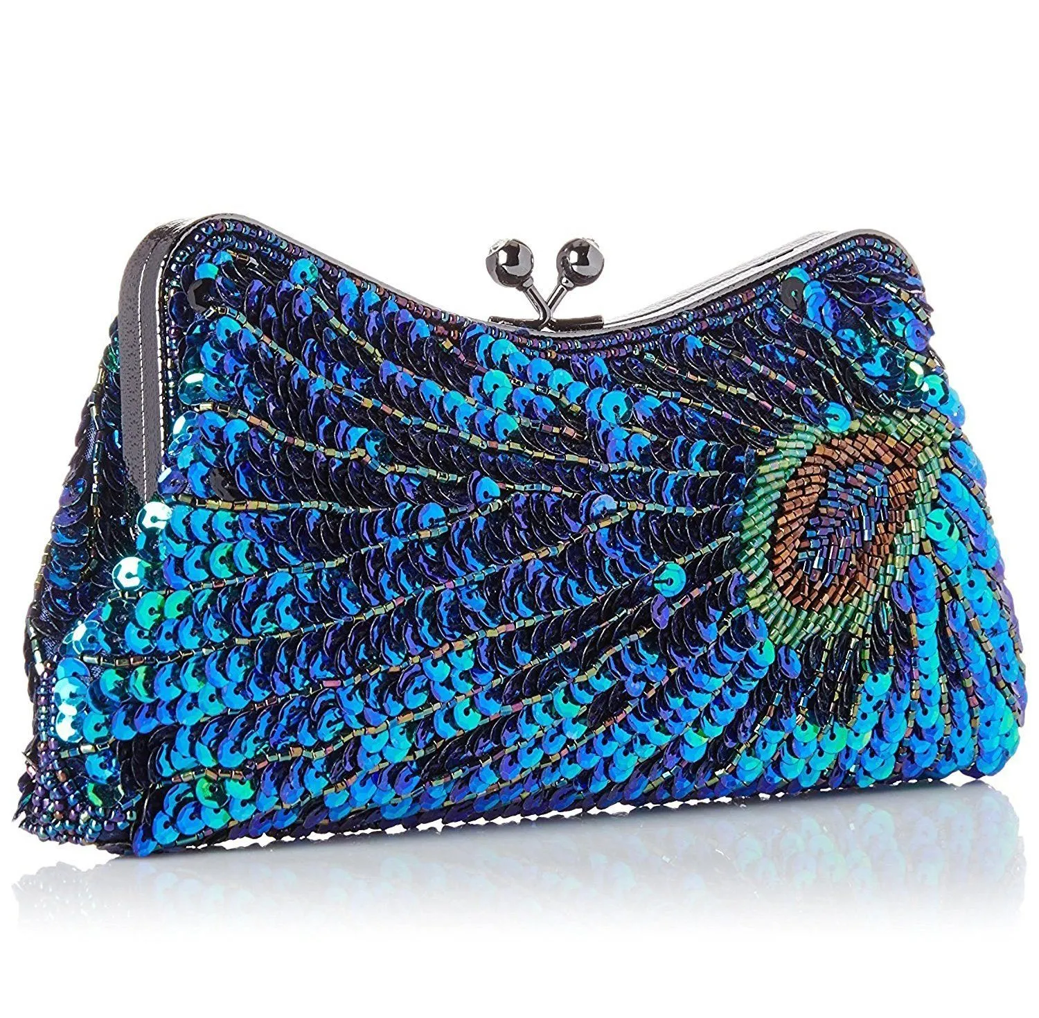 Women's Vintage Beaded Sequin Peacock Purse Evening Bags |JaosWish