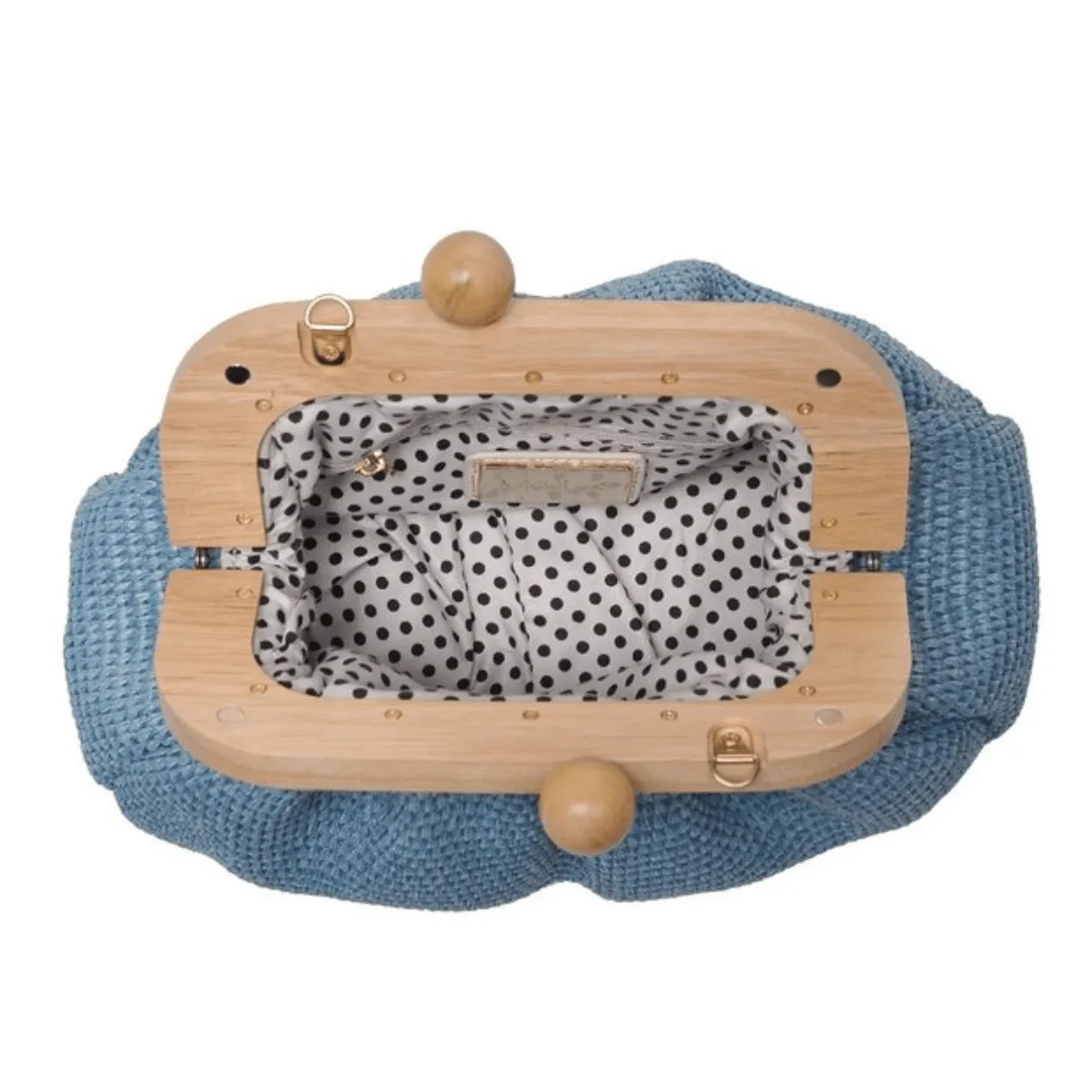 Wooden Woven Frame Clutch