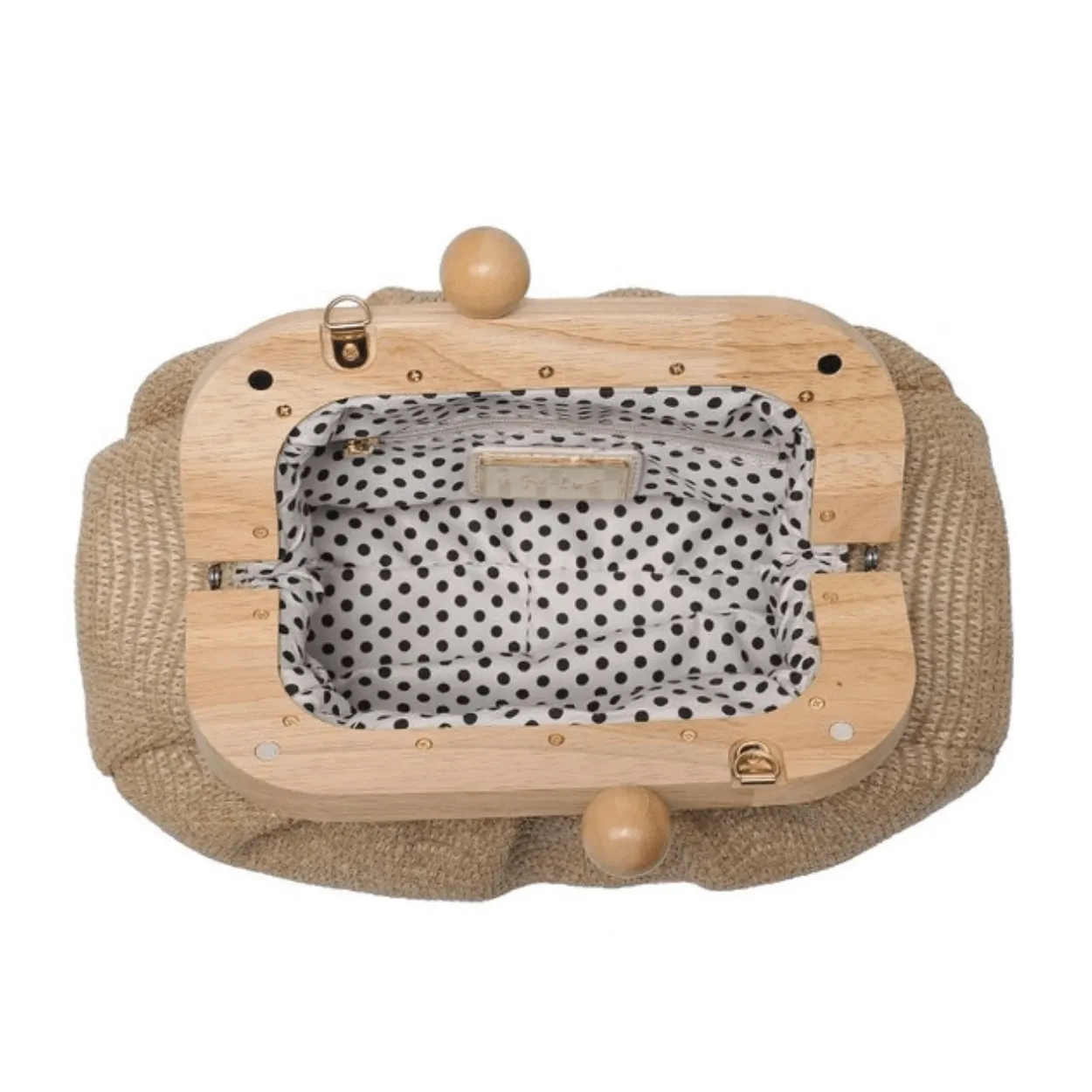 Wooden Woven Frame Clutch